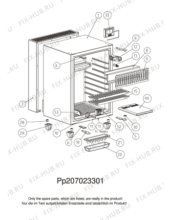 Взрыв-схема холодильника Sibir (N Sr) SR130 - Схема узла Housing 001